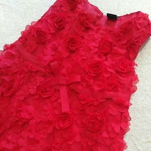 Baby Gap Red Rosette Bow Dress
